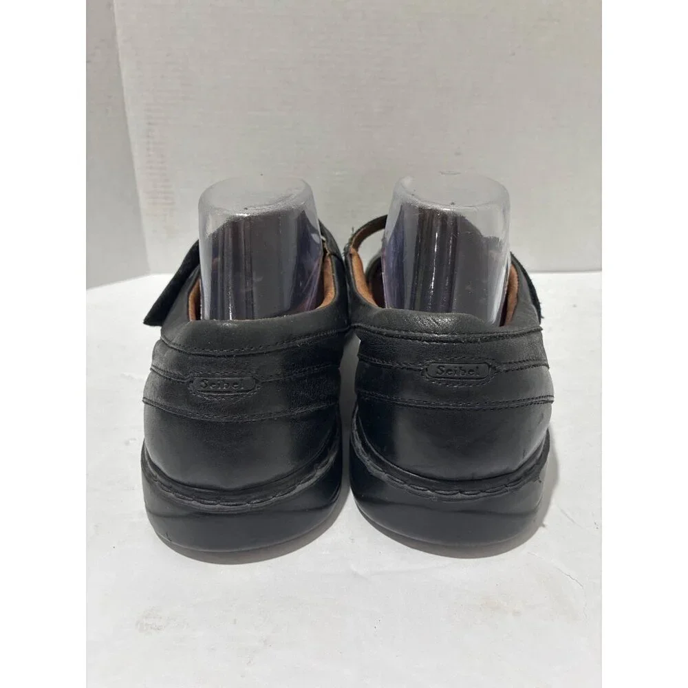 Josef Seibel Men's Steven Black Leather Fisherman Sandals size 45 us 10.5-11